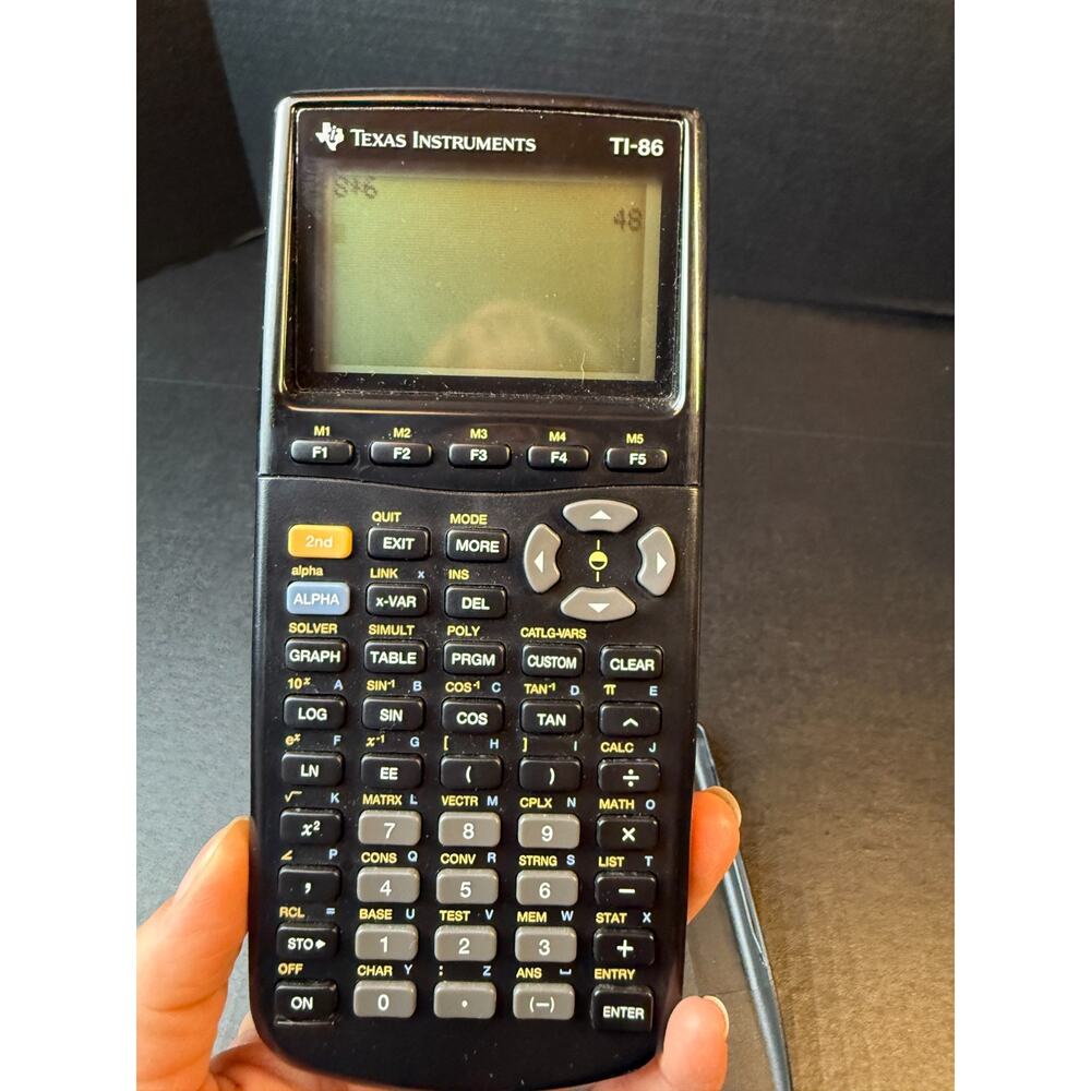 Texas Instruments TI 86 Black Graphing Calculator with Cover
